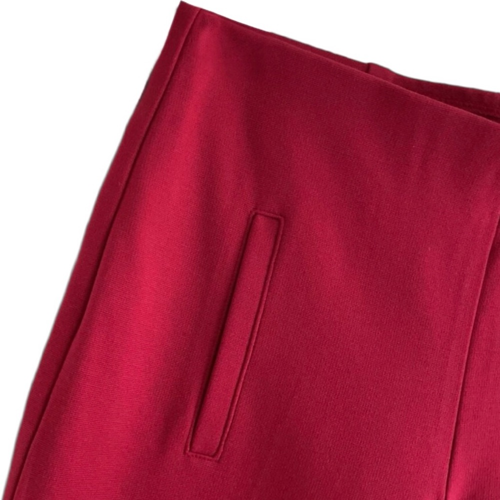❣️Chico’s So Slimming Juliet Ankle Pants Red Pull On Stretch Size 1.5 (8/10) - Picture 3 of 9